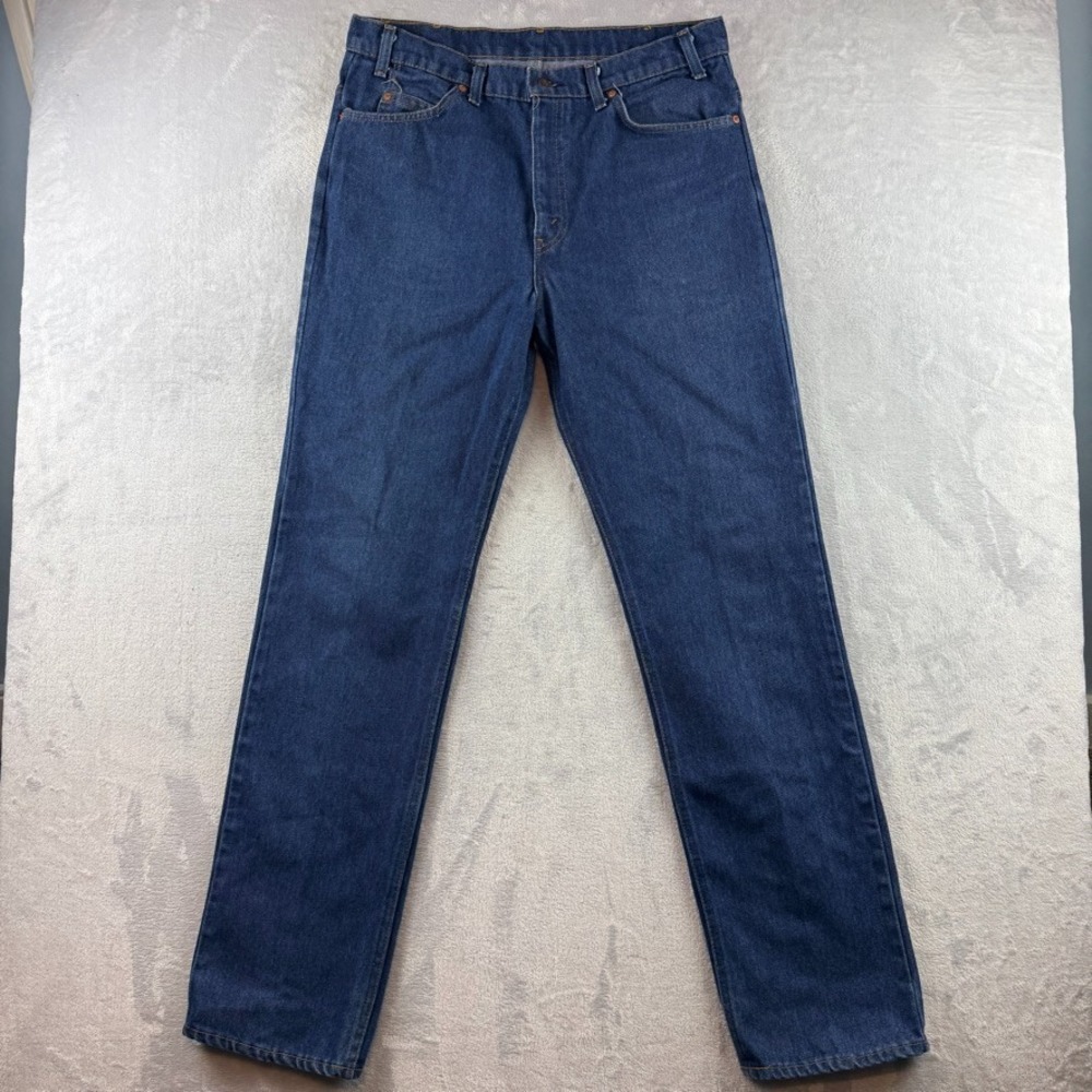 Vintage Levis 517 Jeans Mens 36x34 Blue 80s Orange Tab Bootcut Denim Made In USA